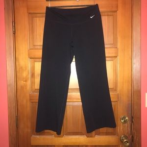 NIKE Dri Fit Yoga Pants Black Cotton 419407-010 LS